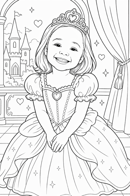 Custom coloring book - gift from the heart