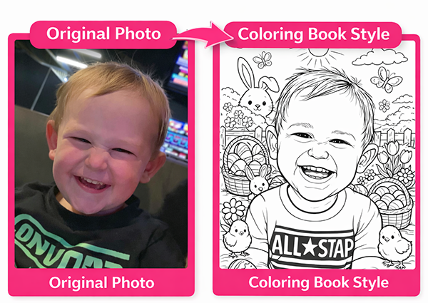 Custom coloring book showcase